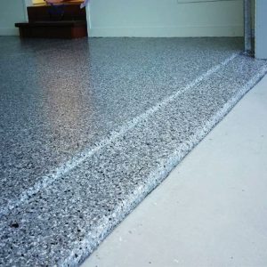 Garage Flake Floor by Burke Concrete Resurfacing